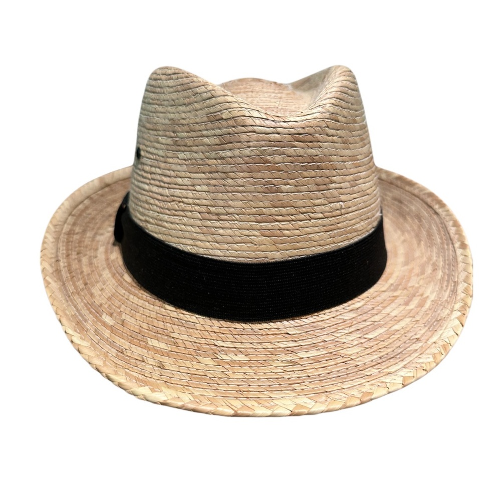 Men's Tan Fedora Hat with Black Band